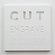 Acrylic Cut Engrave Score White